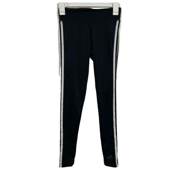 Adidas Black High Waisted Athletic  Leggings - Picture 1 of 5